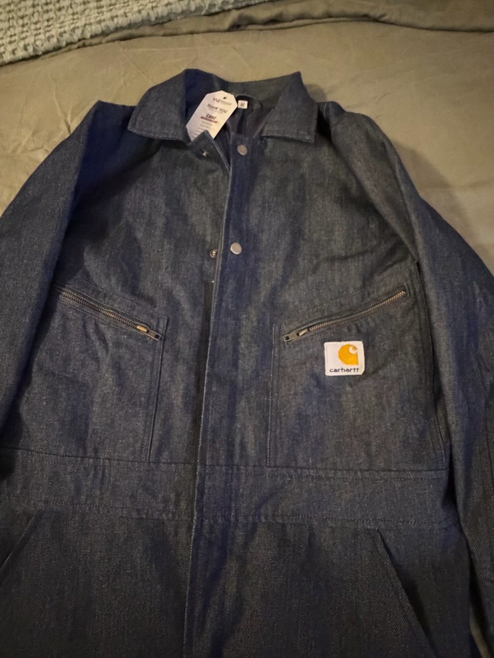 Carhartt womens Denim Work Jacket - Dark Blue